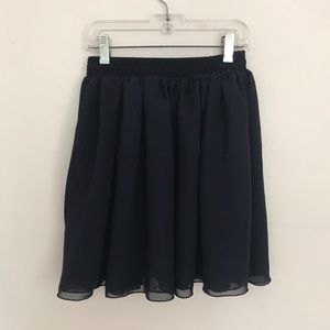 American Apparel Navy Chiffon Skirt!!